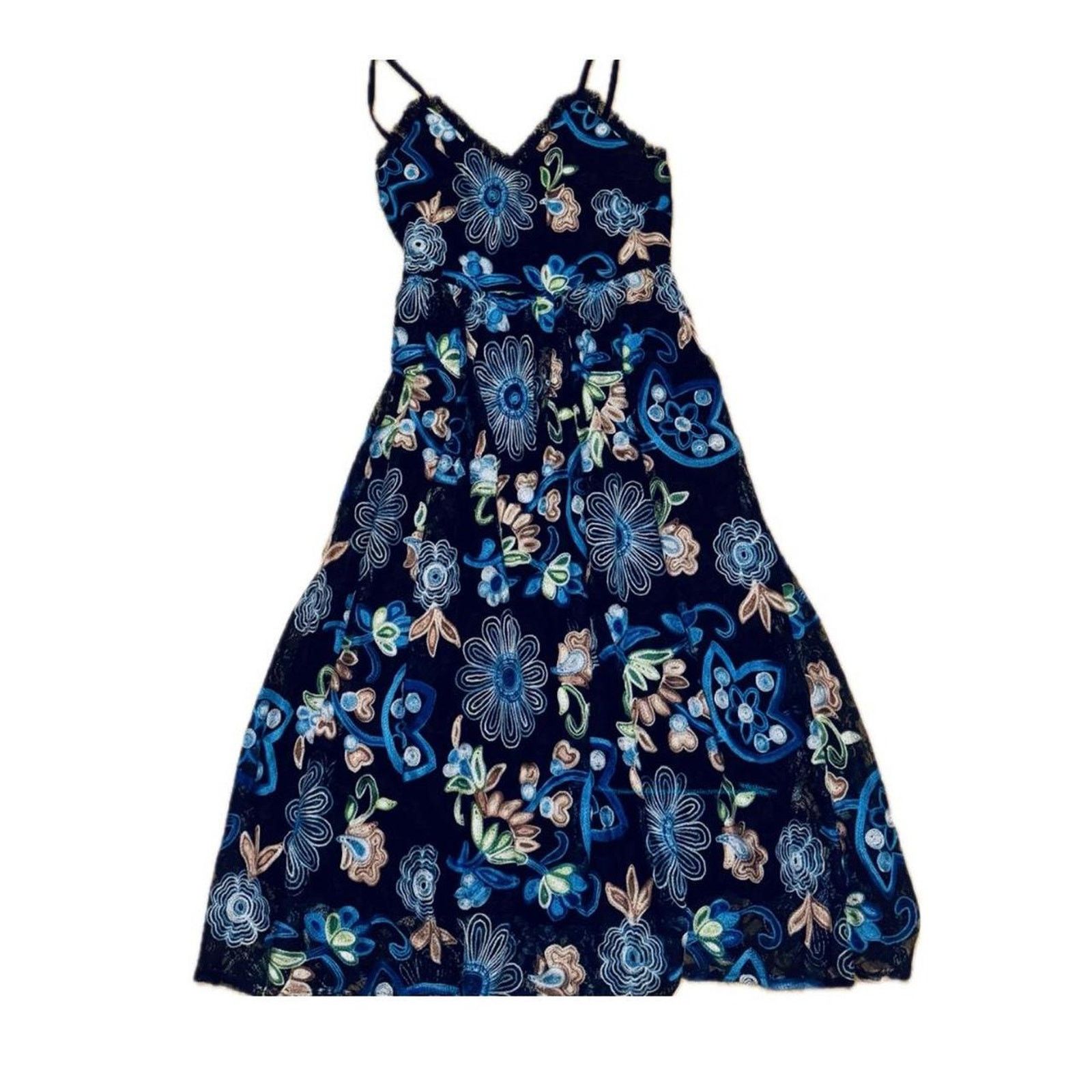Anthropologie Middie - flower dress- Anthropologie designer Size XS / US 0-2 / IT 36-38 - 2 Thumbnail