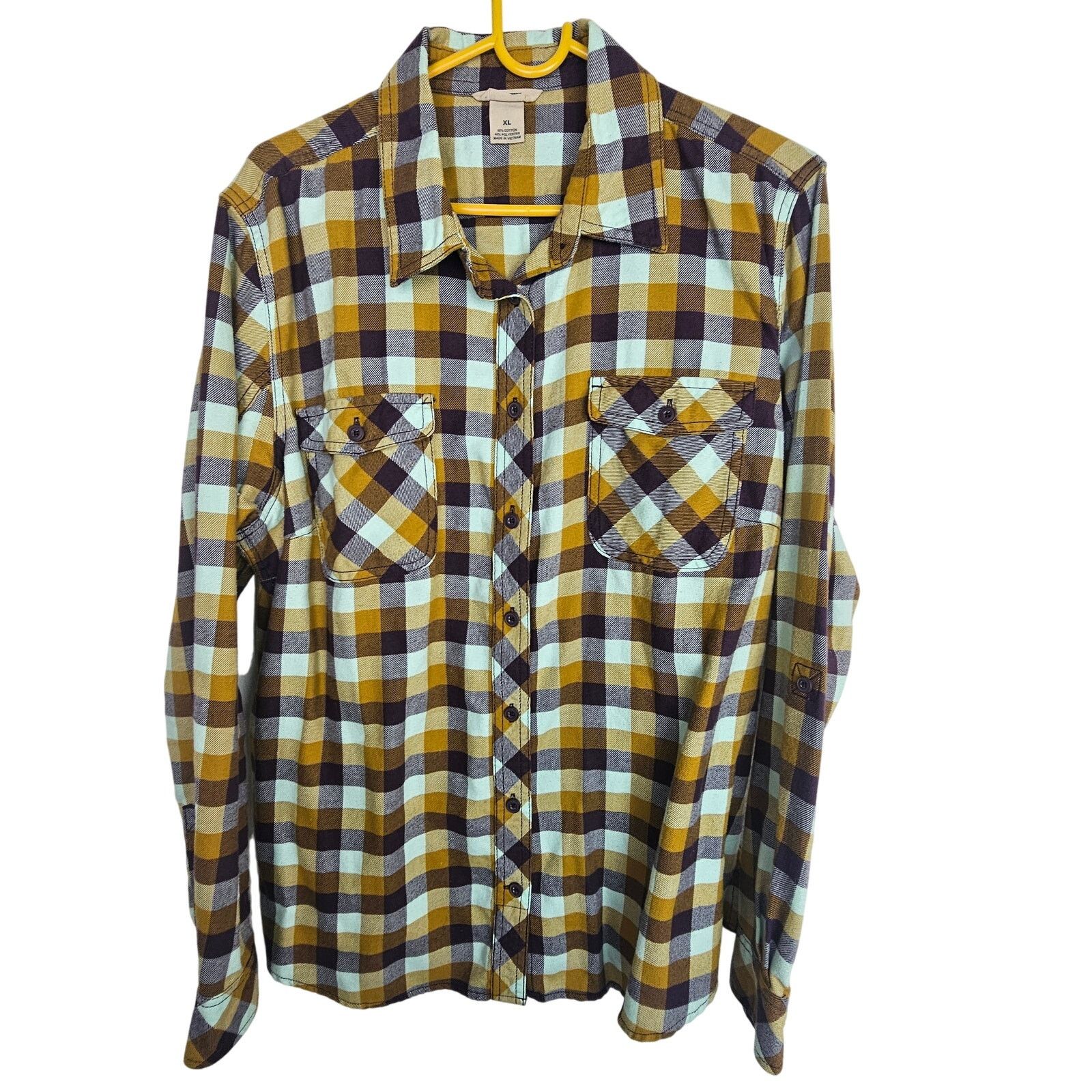 Duluth Trading Company Duluth Trading Co Womens Flannel Shirt Checker Size XL Gorp Size US XL / EU 56 / 4 - 1 Thumbnail