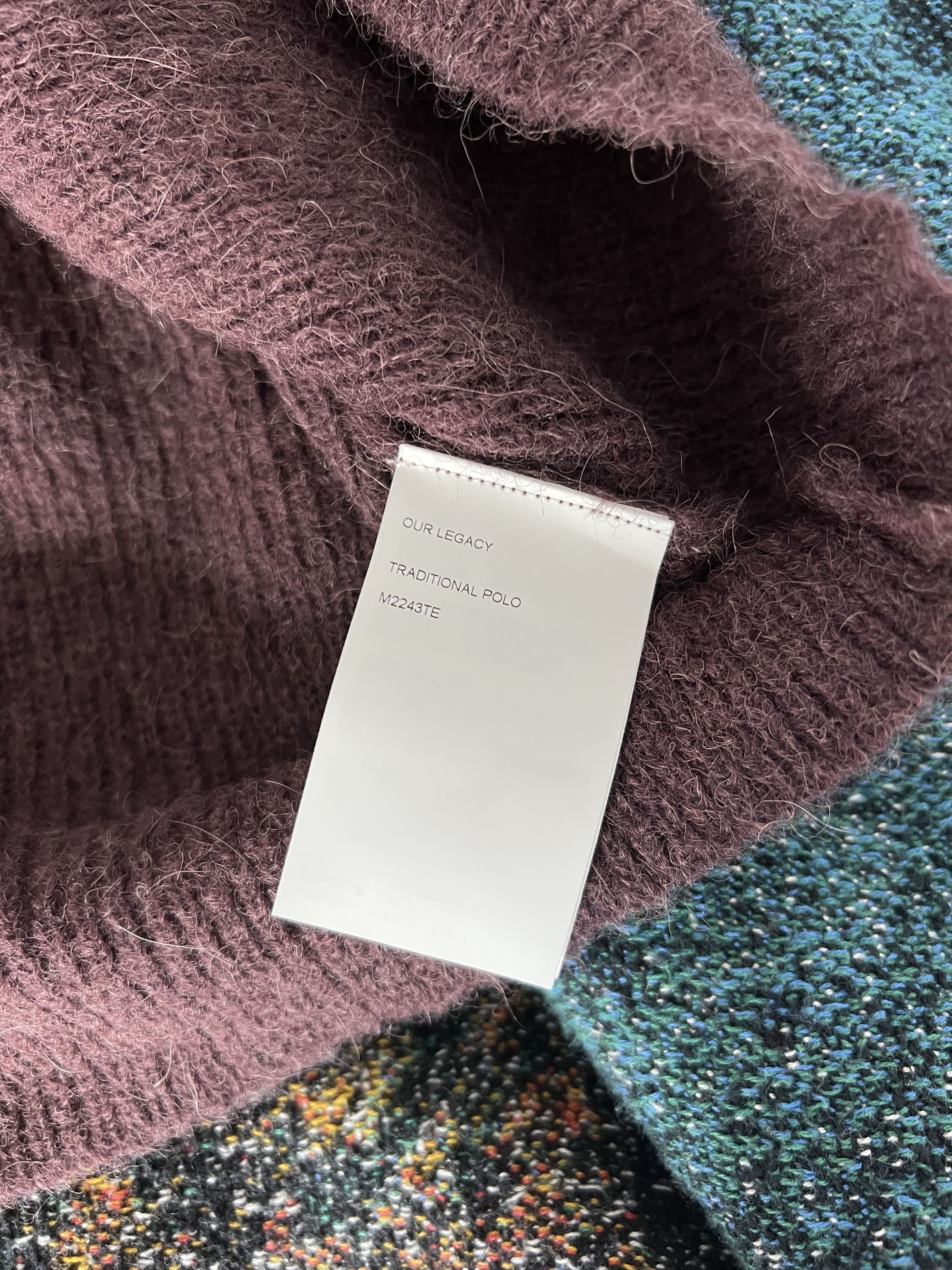 Our Legacy Our Legacy Traditional Polo in Fuzzy Alpaca Eggplant Size US M / EU 48-50 / 2 - 8 Thumbnail