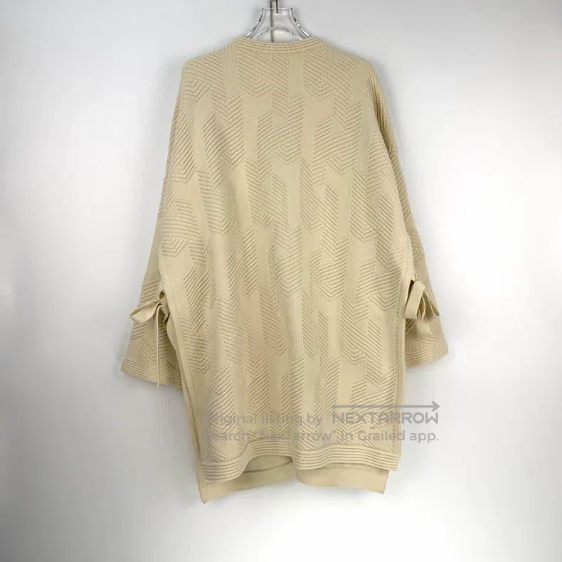 Hermes Hermes Beige twill side-tie open-front cardigan Size M / US 6-8 / IT 42-44 - 4 Thumbnail