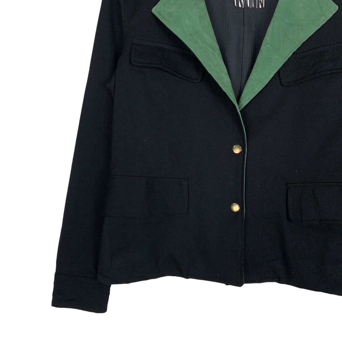 Japanese Brand OKIRAKU Double Collar Belted Pea Jacket #0957-C42 Size S / US 4 / IT 40 - 5 Thumbnail
