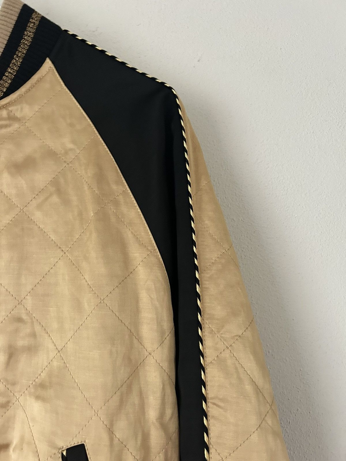 Saint Laurent Paris Gold Satin Teddy Bomber Jacket Size US M / EU 48-50 / 2 - 9 Thumbnail