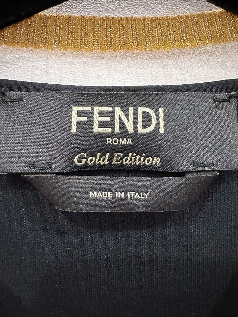 Fendi Fendi Black Gold Studded Sweatshirt for Women Size US M / EU 48-50 / 2 - 4 Thumbnail