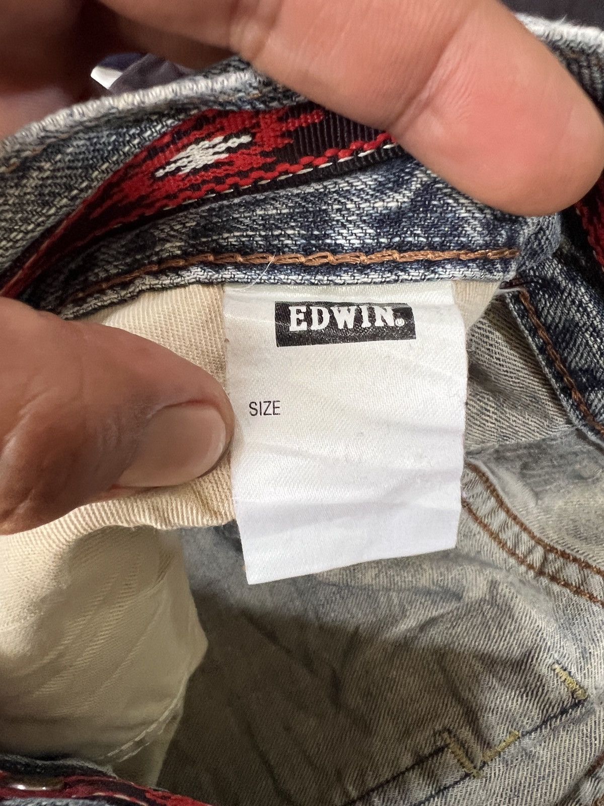 Edwin 🔥Edwin Exclusive Vintage XV Distressed Denim Size US 33 - 16 Thumbnail