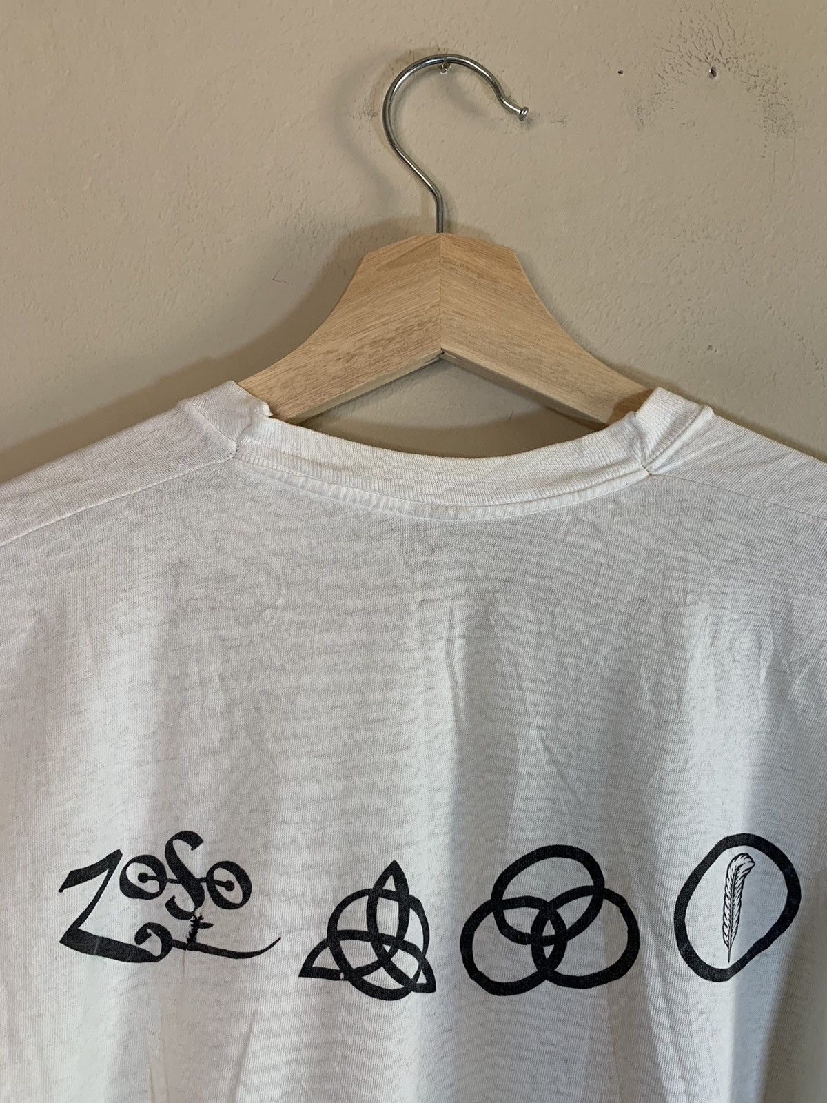 Band Tees × Led Zeppelin × Vintage RARE Vintage 1984 Led Zeppelin Swan Song Single Stitch Shirt Size US M / EU 48-50 / 2 - 11 Thumbnail