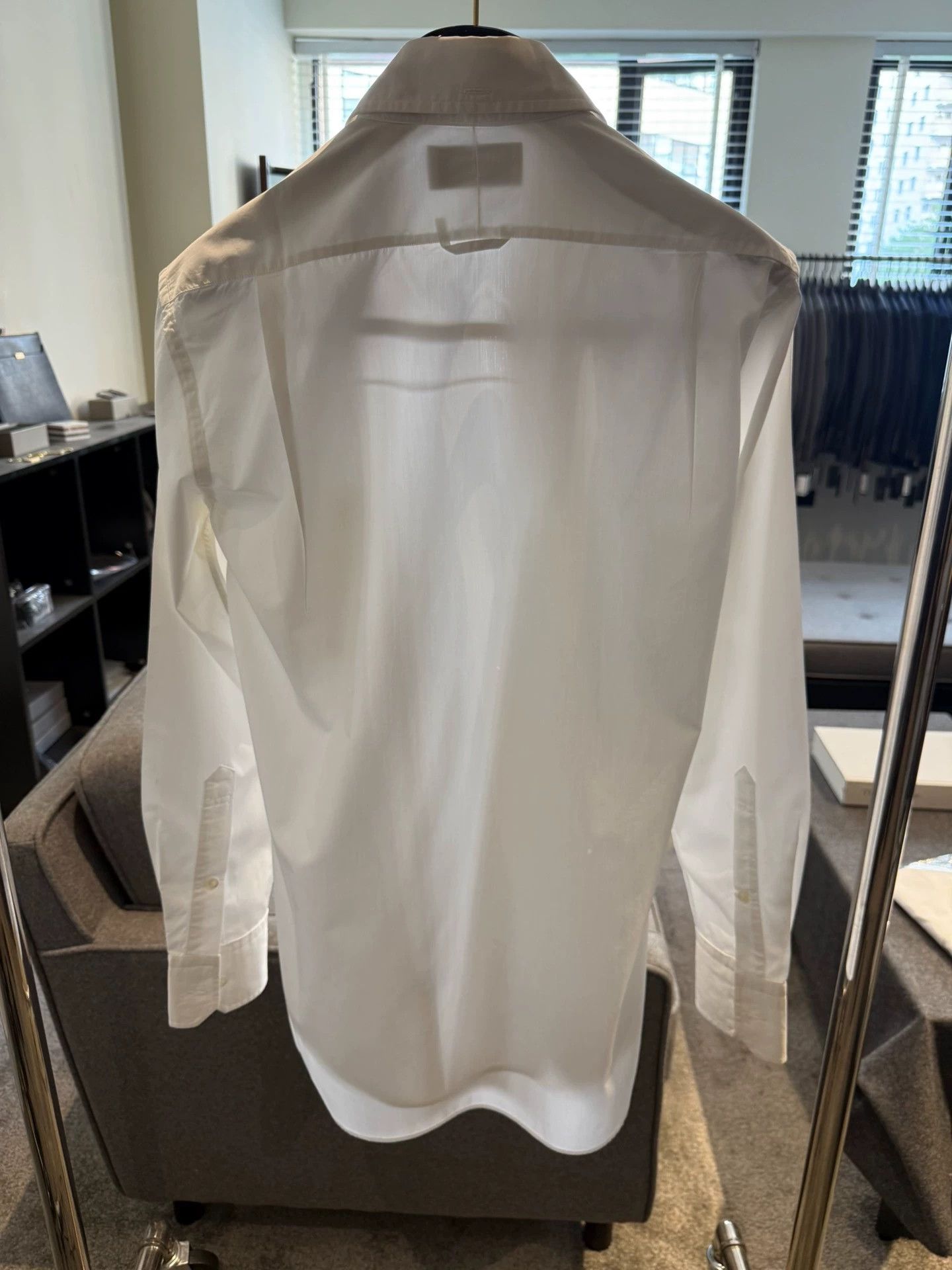 Thom Browne TB White Tricolor Placket Exposed Rare Shirt Size 2 Size US M / EU 48-50 / 2 - 2 Thumbnail