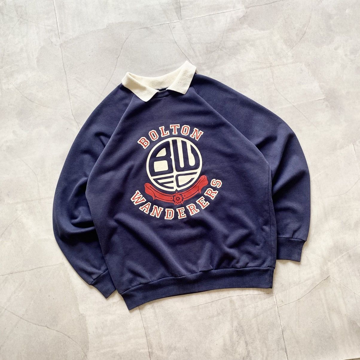 Vintage 90s Bolton Wanderers Big Logo Football Rare Sweatshirt Y2K Size US S / EU 44-46 / 1 - 1 Thumbnail