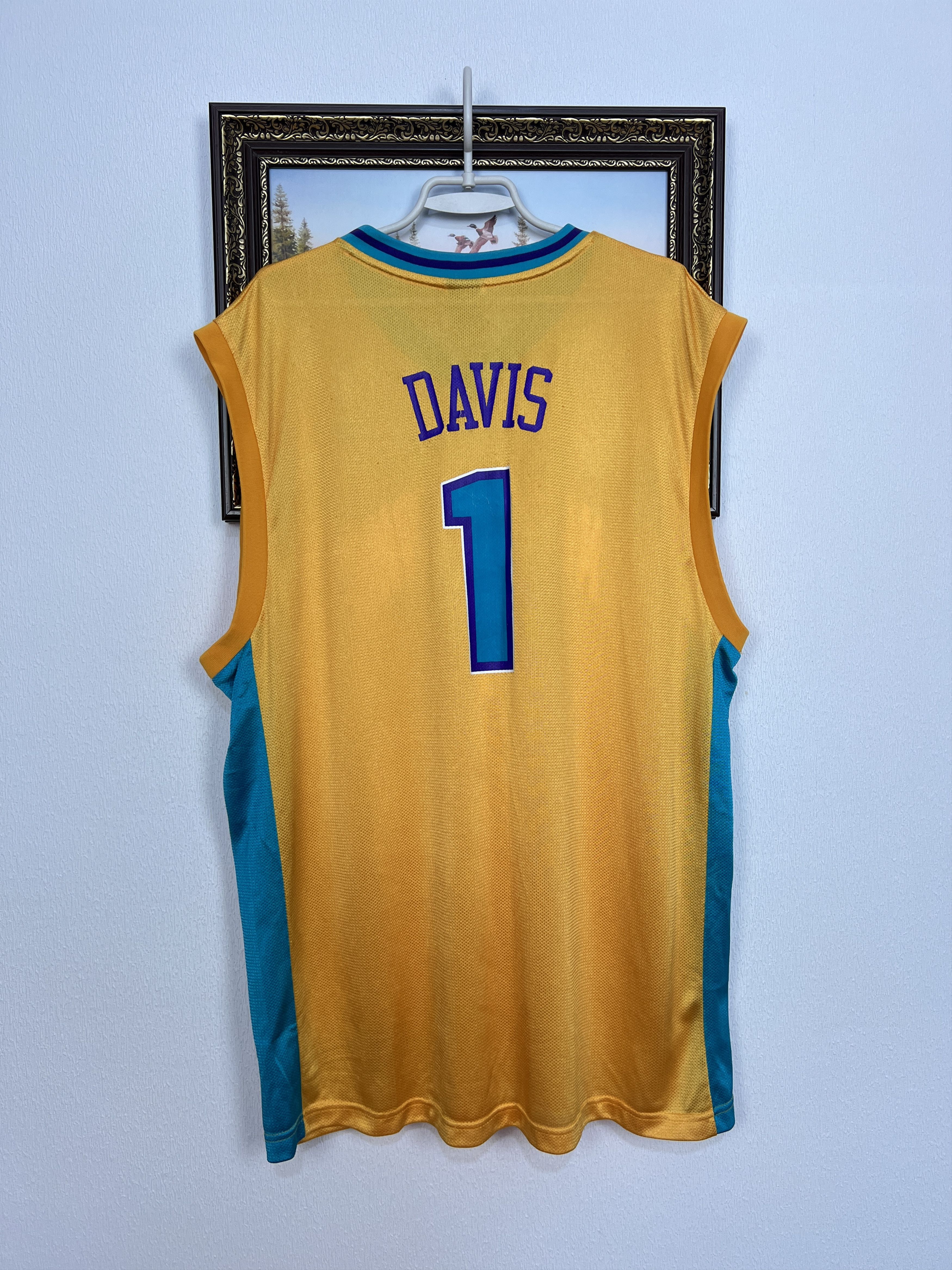 Reebok New Orleans Hornets Vintage NBA Jersey #1 Davis Trikot Size US XL / EU 56 / 4 - 8 Thumbnail