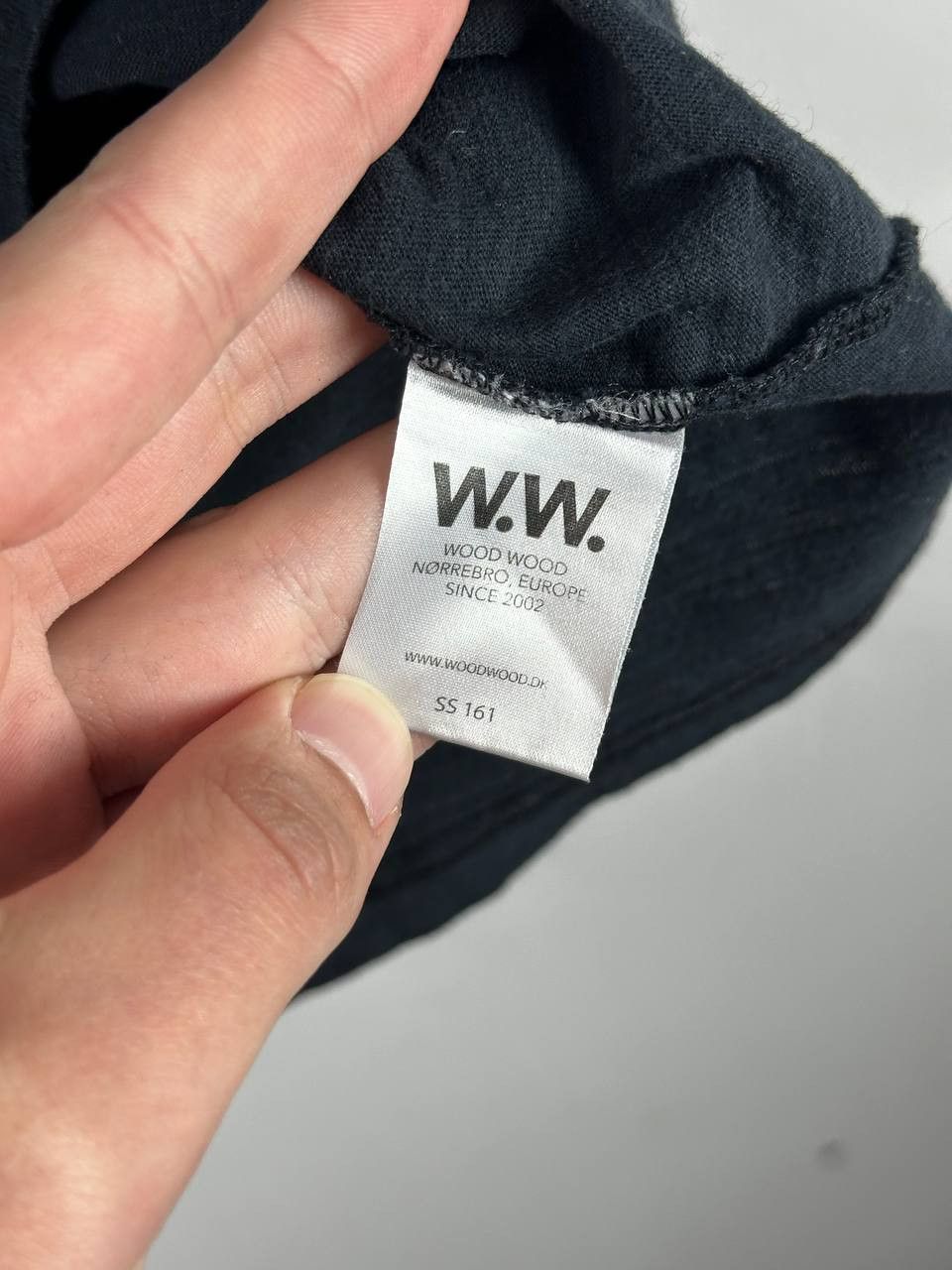 Wood Wood Wood Wood Black Cotton Logo T Shirt Made In Portugal Size US S / EU 44-46 / 1 - 6 Thumbnail