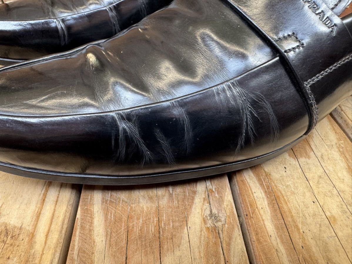 Prada Prada Men’s Penny black Leather Loafers Size Uk 9.5 USA 10.5 Size US 10.5 / EU 43-44 - 3 Thumbnail