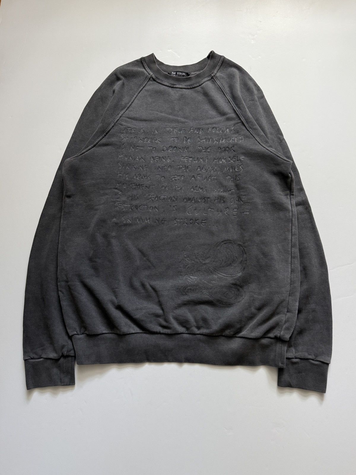 Raf Simons Raf Simons AW04 “Waves” shipwreck poem sweatshirt Size US L / EU 52-54 / 3 - 6 Thumbnail