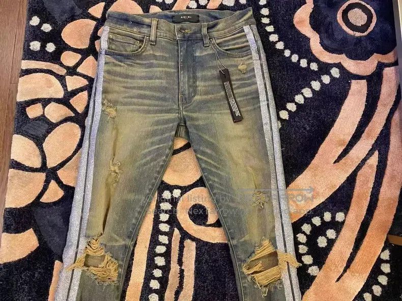 Amiri Amiri Classic Seasonal Glitter Destroyed Jeans Size 29 Size US 29 - 3 Thumbnail