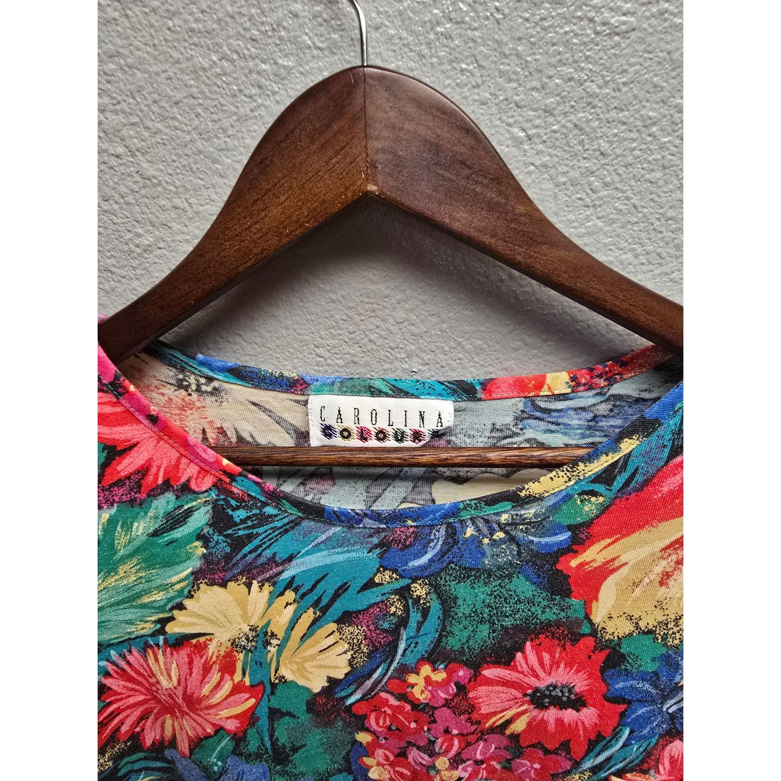 Vintage Vintage Womens Carolina Colours Shirt Floral Tee Flower M Size M / US 6-8 / IT 42-44 - 3 Thumbnail