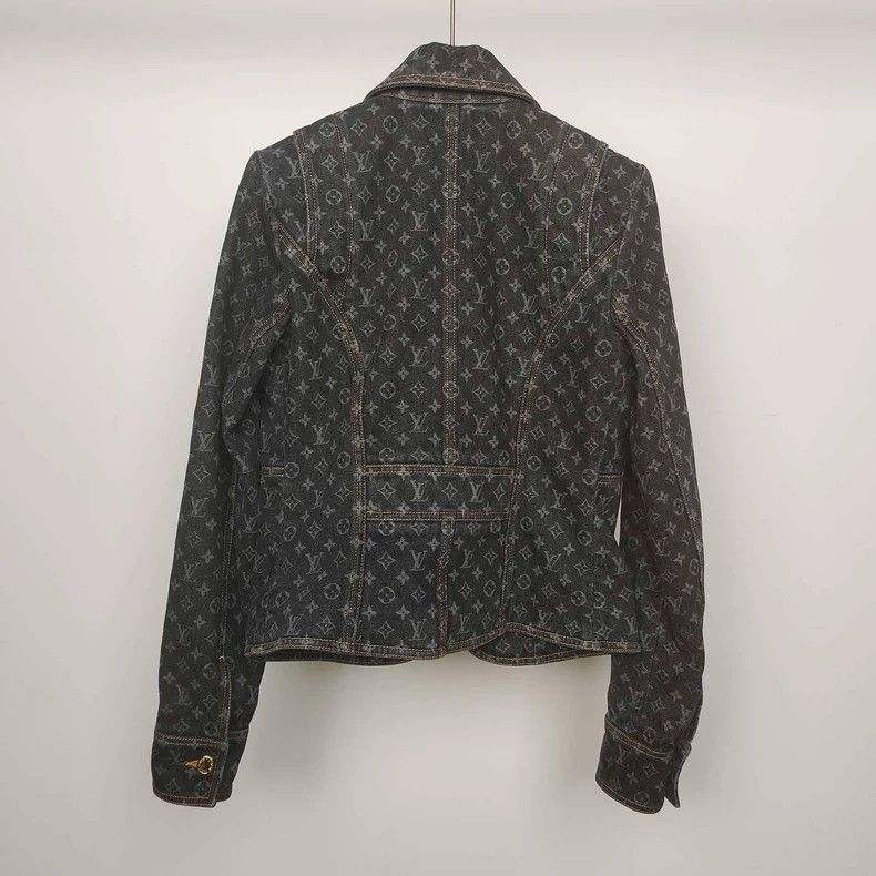 Louis Vuitton Louis Vuitton SS25 Retro Full Print Slim Fit Denim Jacket 2 Size XS / US 0-2 / IT 36-38 - 2 Thumbnail