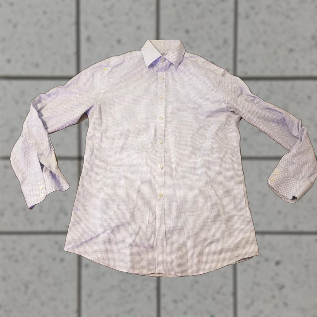 Charles Tyrwhitt Charles Tyrwhitt Dress Shirt Blue 16 34 Cotton Mens Long Sleeve Button Non-Iron Size 42R - 1 Thumbnail