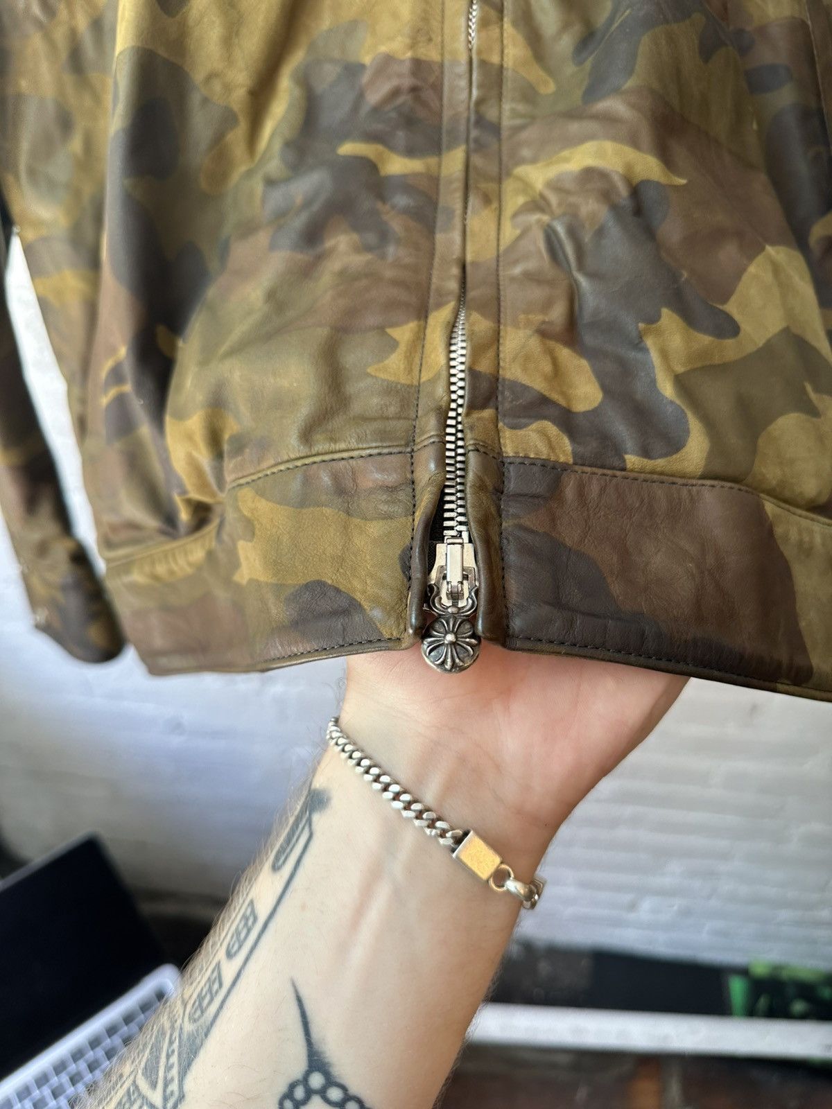 Chrome Hearts Chrome Hearts Camo leather work jacket Size US XXL / EU 58 / 5 - 4 Thumbnail