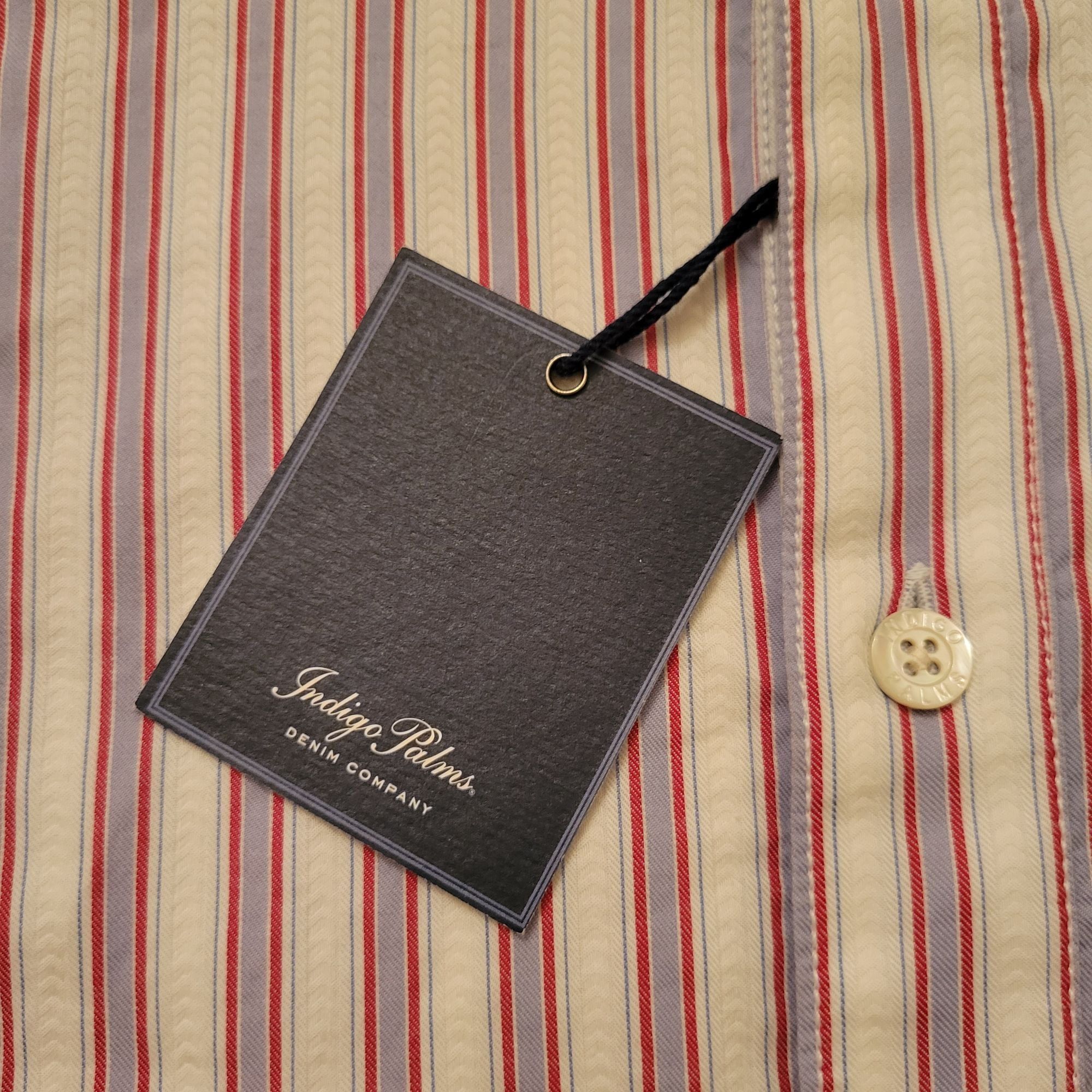 Indigo Palms Indigo Palms M Striped Button Down Shirt Cotton Long Sleeve Size US M / EU 48-50 / 2 - 7 Thumbnail