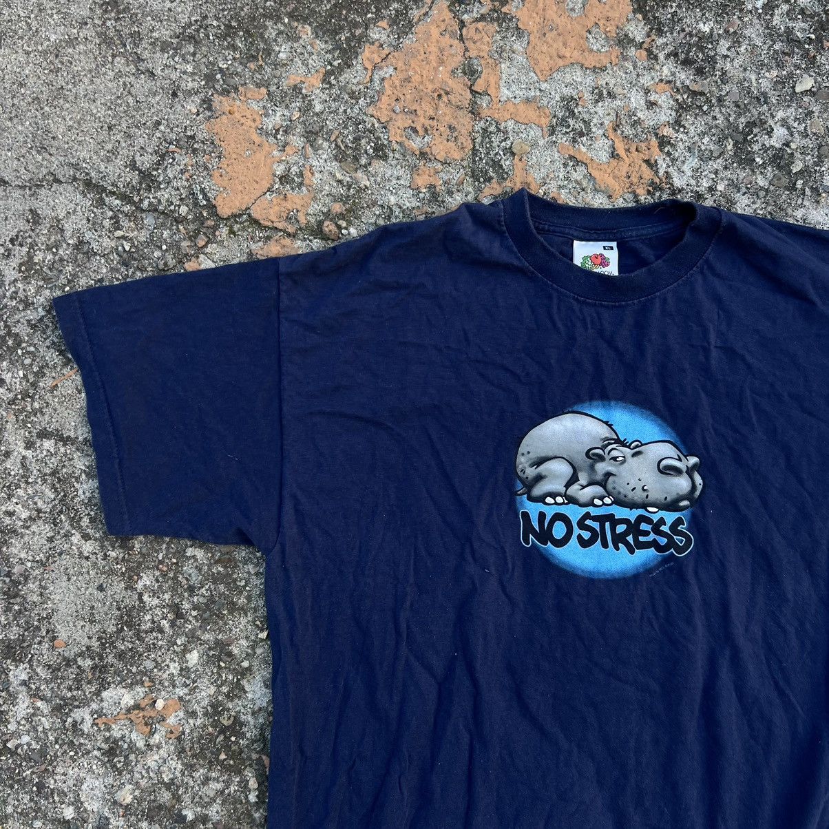 Japanese Brand Hippo No Stress Graphic tee Size US L / EU 52-54 / 3 - 4 Thumbnail