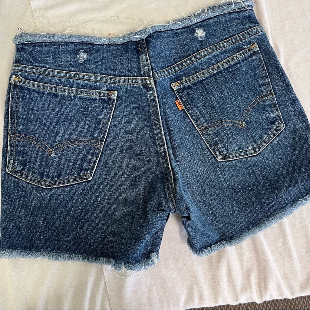 Levi's 818 Levi Denim Blue Women's Shorts vintage Size 29" - 3 Thumbnail