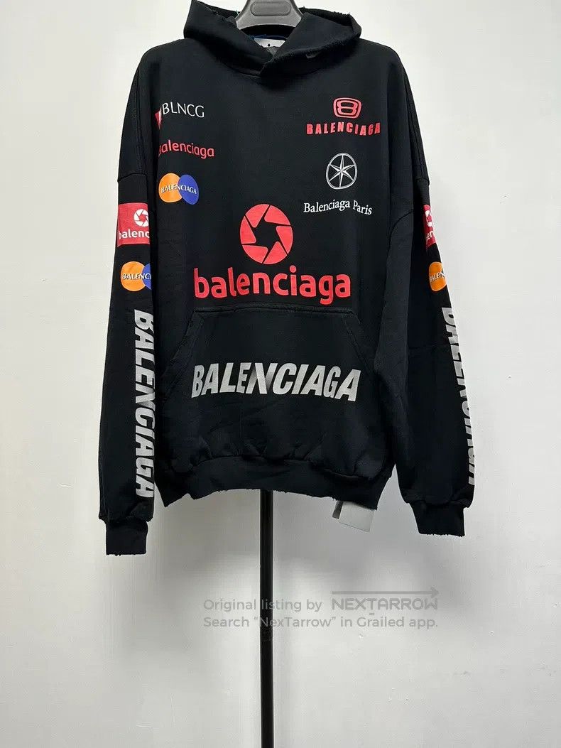 Balenciaga Balenciaga Alphabet Pattern Printed Hooded Sweatshirt Size US S / EU 44-46 / 1 - 1 Thumbnail