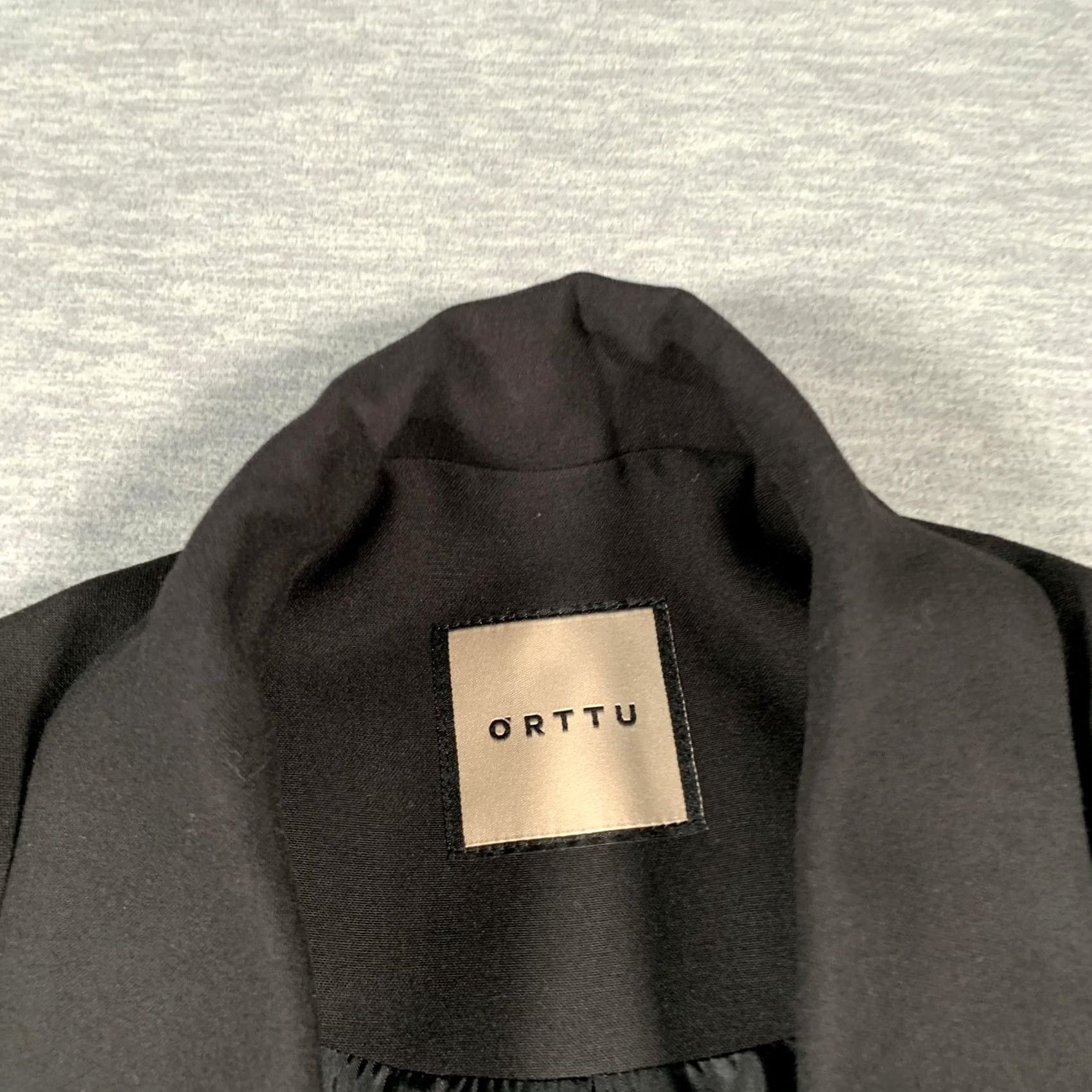 Vintage VINTAGE ORTTU Blazer Jacket Womens One Size Black Notch Lapel Single Button Stretch Size ONE SIZE - 4 Thumbnail