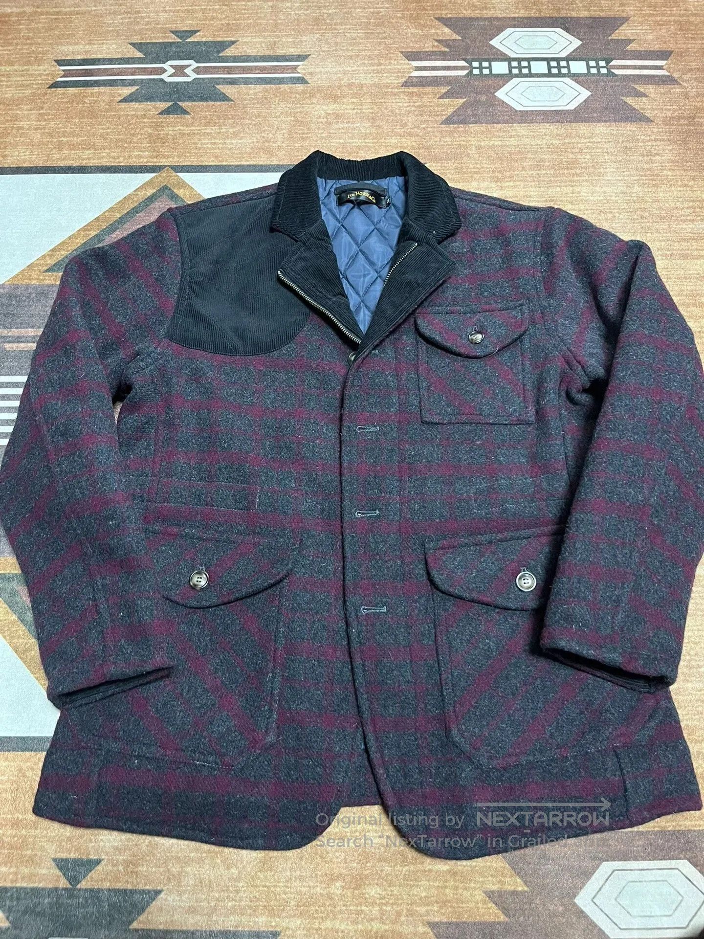 THE H.W.DOG&CO. OLD DOG 23OZ Heavyweight Plaid Wool Jacket. Size US XXS / EU 40 - 2 Thumbnail