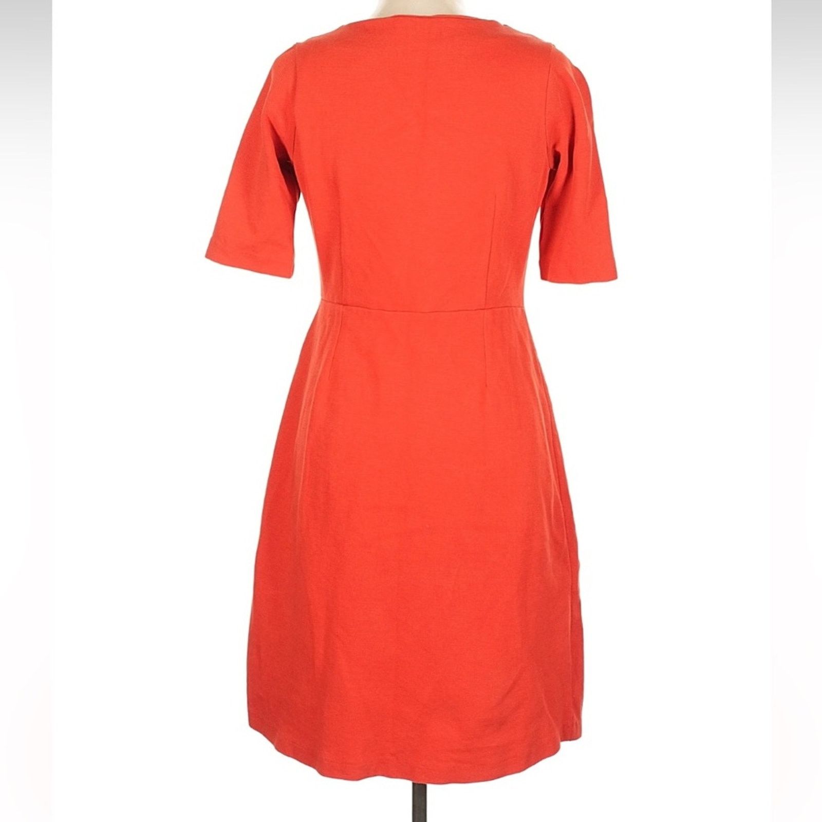 Boden Boden Vibrant Red Midi Dress Size S / US 4 / IT 40 - 2 Thumbnail