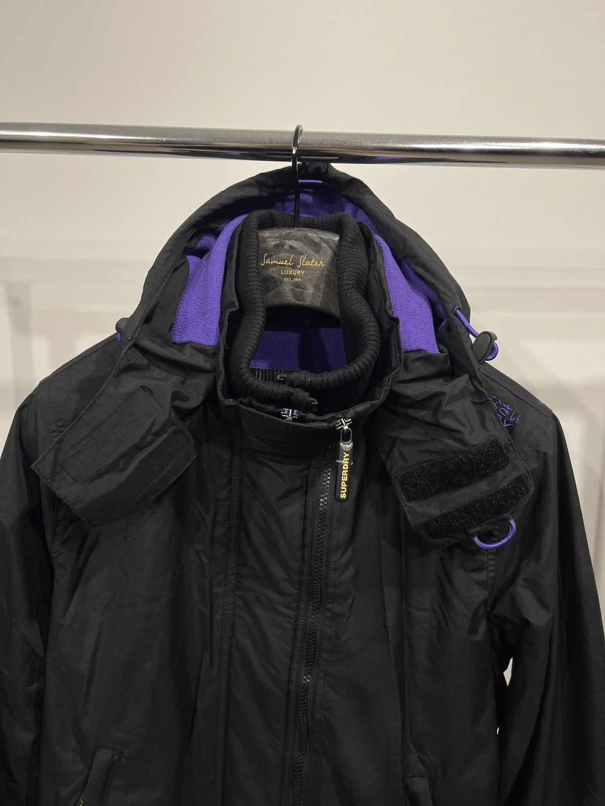 Superdry Superdry Arctic Windcheater Jacket Zip Purple Fleece Lined Size XL / US 12-14 / IT 48-50 - 2 Thumbnail
