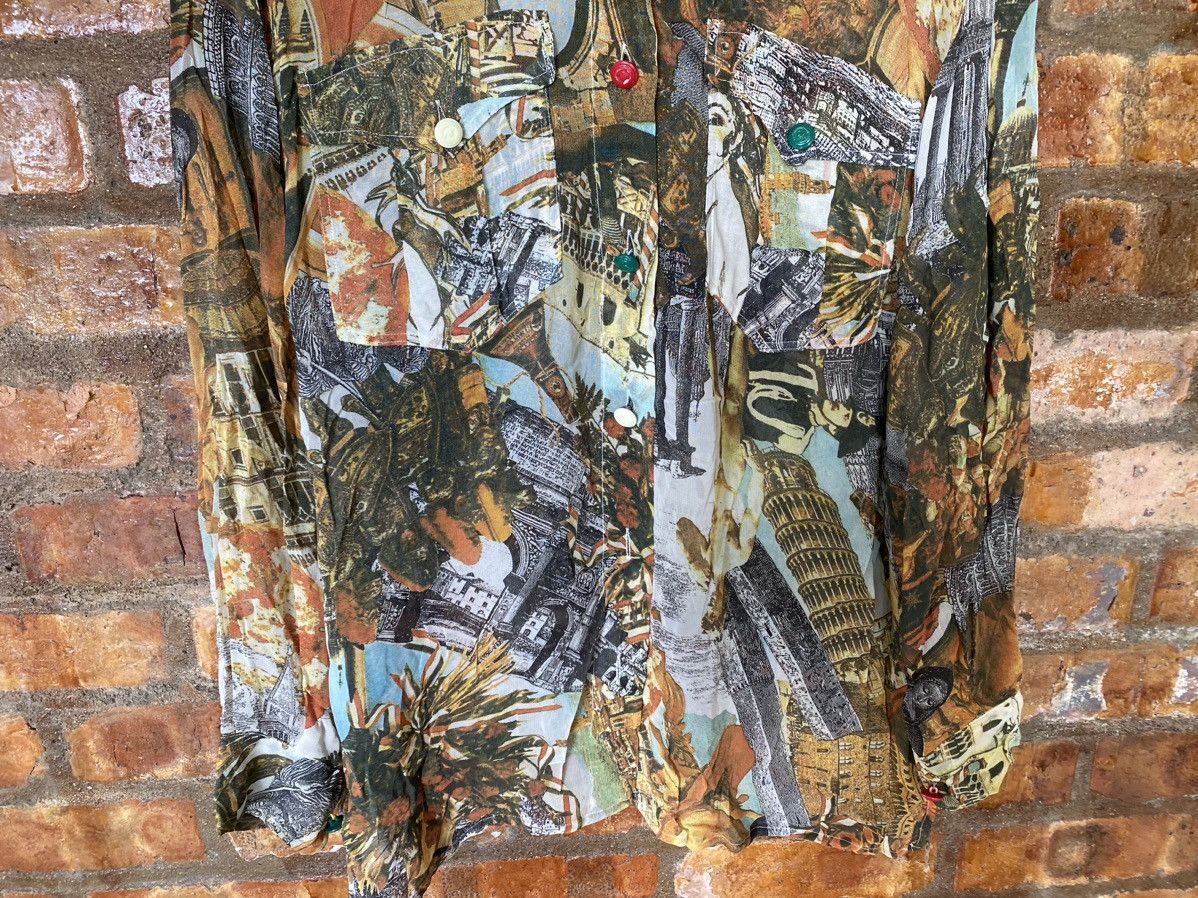 Moschino 1990s Iconic renaissance 100% rayon shirt Size M / US 6-8 / IT 42-44 - 4 Thumbnail
