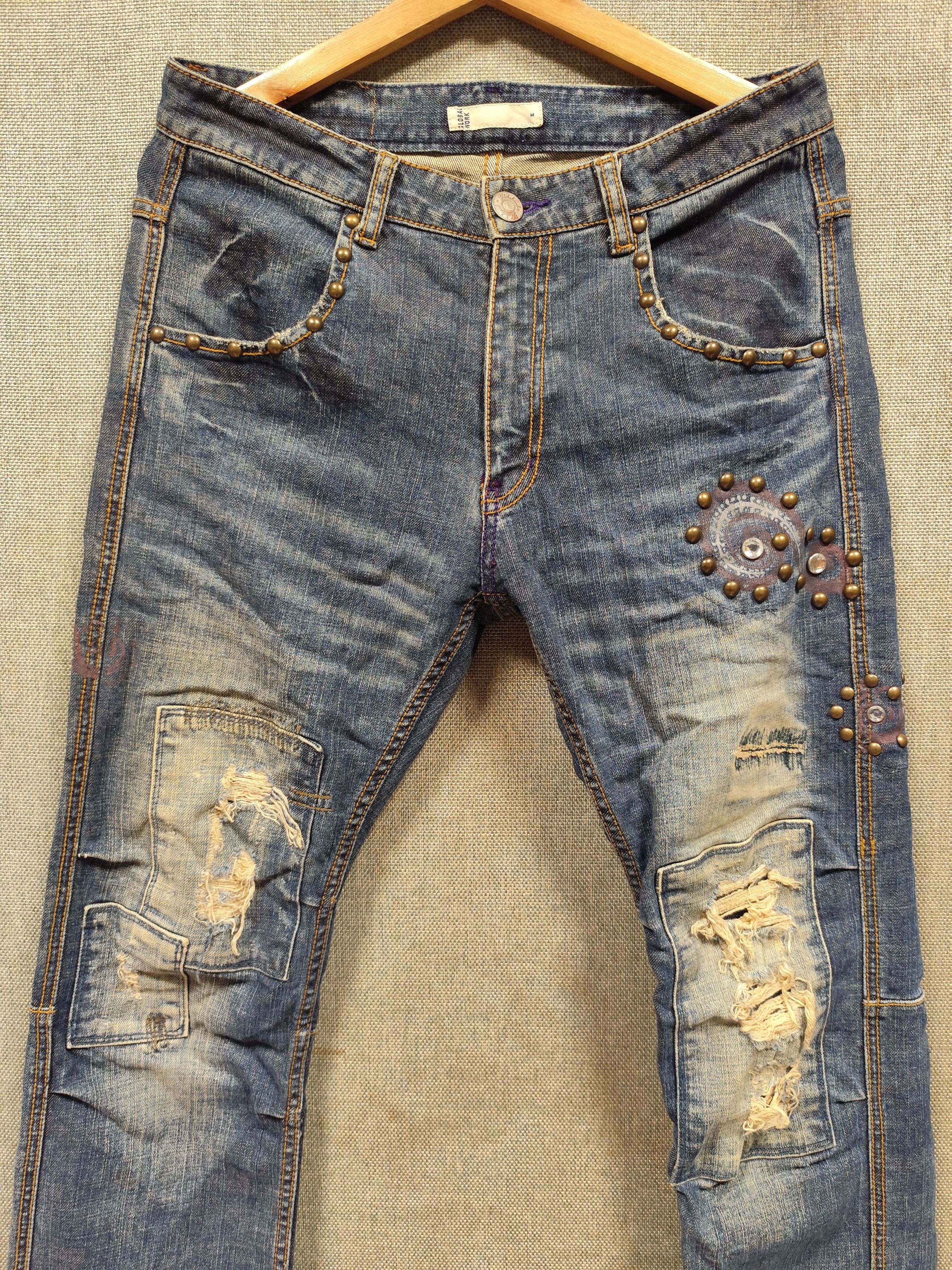 Global Work Global work patchwork jeans very rare Size US 32 / EU 48 - 3 Thumbnail
