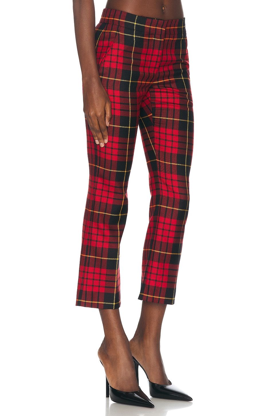 Alexander McQueen o1srvl11e0326 MacQueen Tartan Cropped Trousers in Multicolor Size 27" / US 4 / IT 40 - 2 Thumbnail