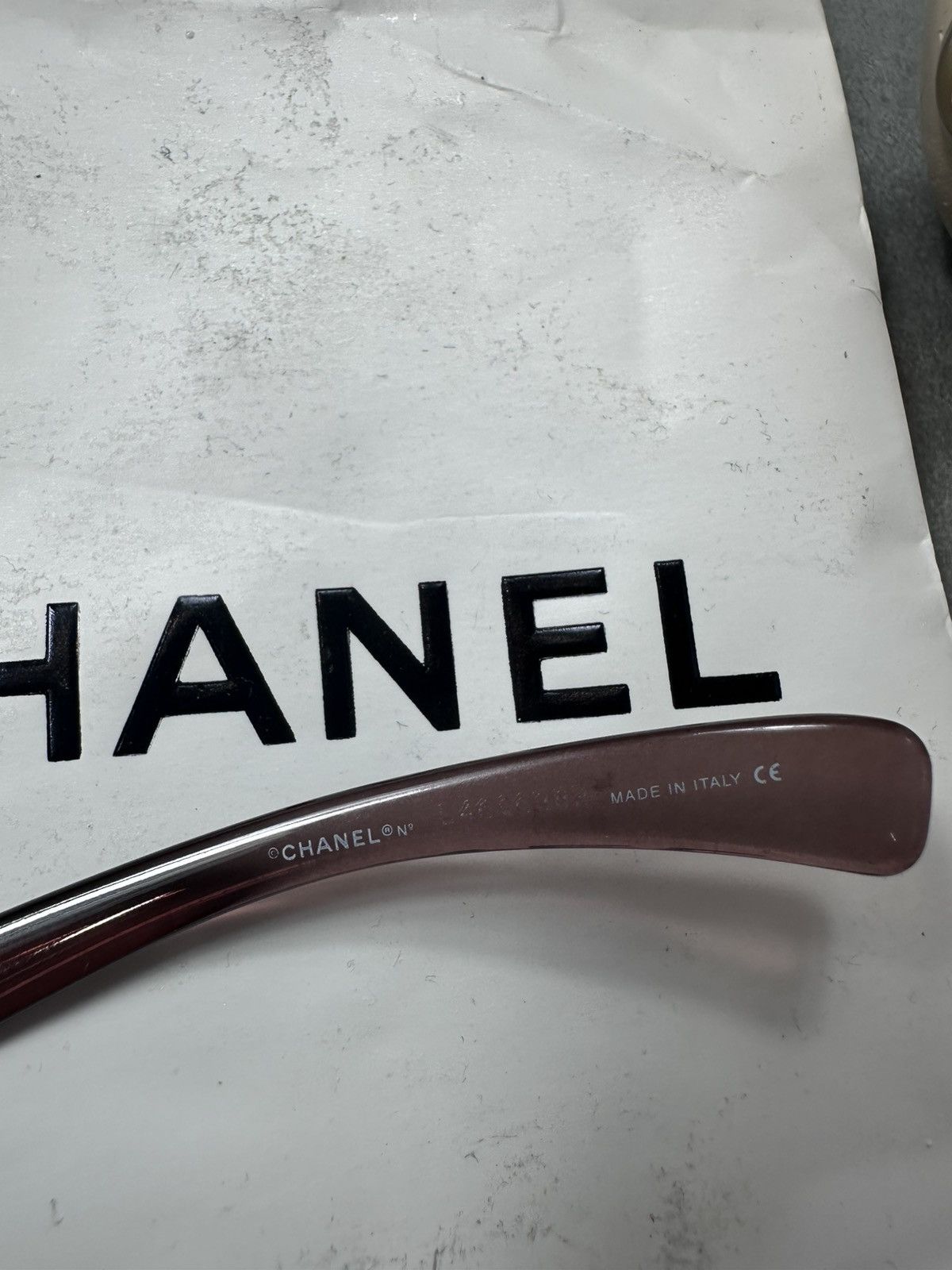 Chanel CHANEL Sunglasses Rimless Rhinestone Shields CC Logo 4048 Size ONE SIZE - 13 Thumbnail