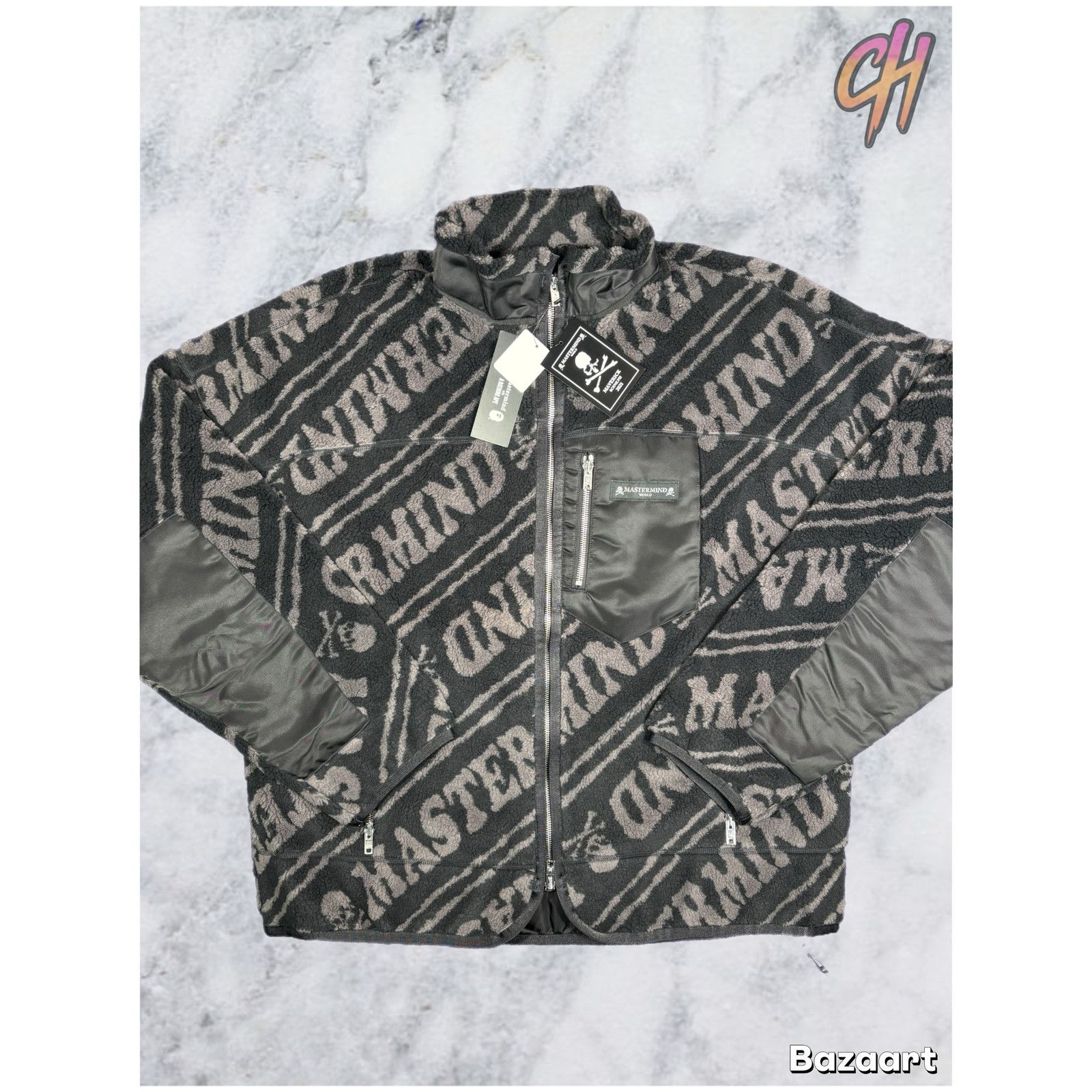 Mastermind Japan Mastermind Vs. Bape 'All Over' Black Sherpa Blouson Size MD Size US M / EU 48-50 / 2 - 1 Thumbnail