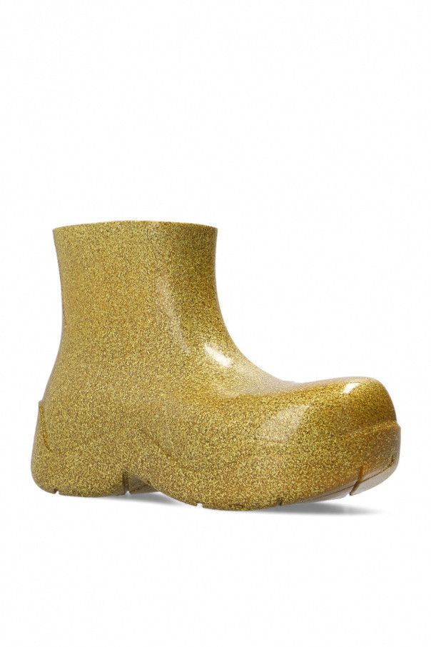 Bottega Veneta o1n1vont1224 Puddle Ankle Boots in Gold Size US 5 / IT 35 - 4 Thumbnail
