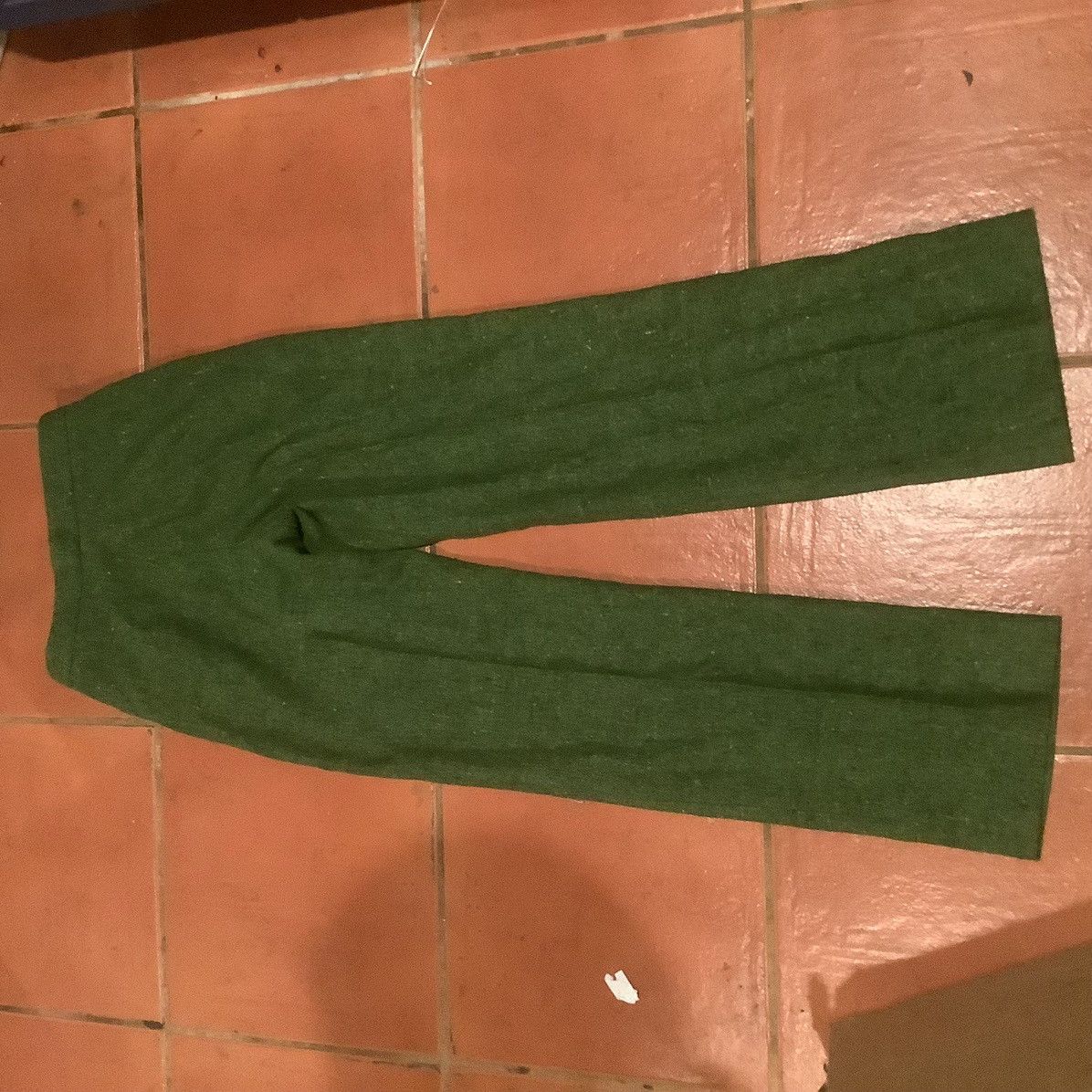 NEWYORKINDUSTRIE New York Industrie Womens 40 Green Wool Pants Made In Italy Size 28" / US 6 / IT 42 - 3 Thumbnail