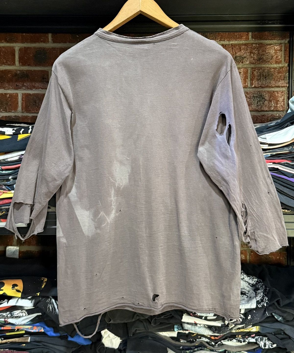 Vintage Thrashed Vintage 90s Blank Long John Grunge Usa Tee Size US M / EU 48-50 / 2 - 16 Thumbnail