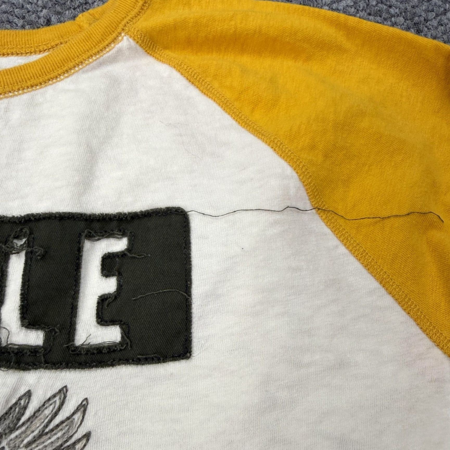 American Eagle Outfitters American Eagle Shirt Men's XL White Raglan Long Sleeve Graphic Print Crew Neck Bird Y2K Size US XL / EU 56 / 4 - 3 Thumbnail