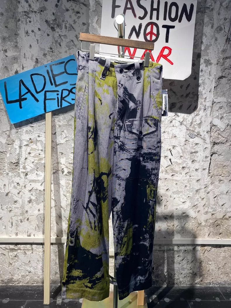 Y's Y's size 1 Graffiti Straight Leg Pants Size US 28 / EU 44 - 1 Thumbnail