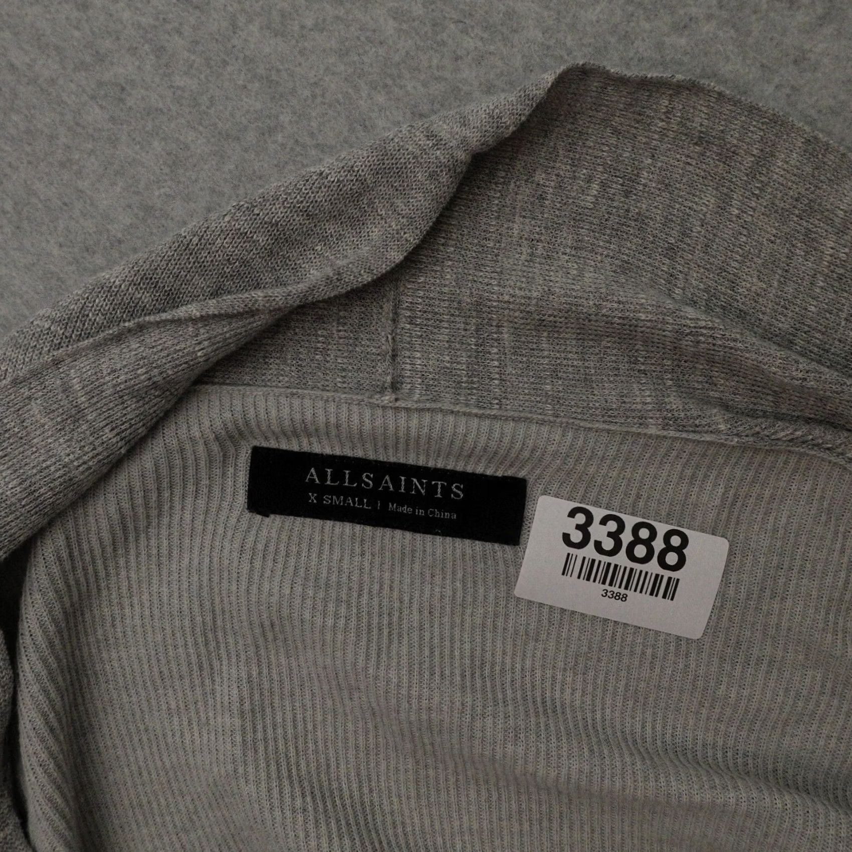 Allsaints ALLSAINTS Cardigan Shirt XS Gray Long Sleeve Knit Merino Wool Open Knit Women Size XS / US 0-2 / IT 36-38 - 4 Thumbnail
