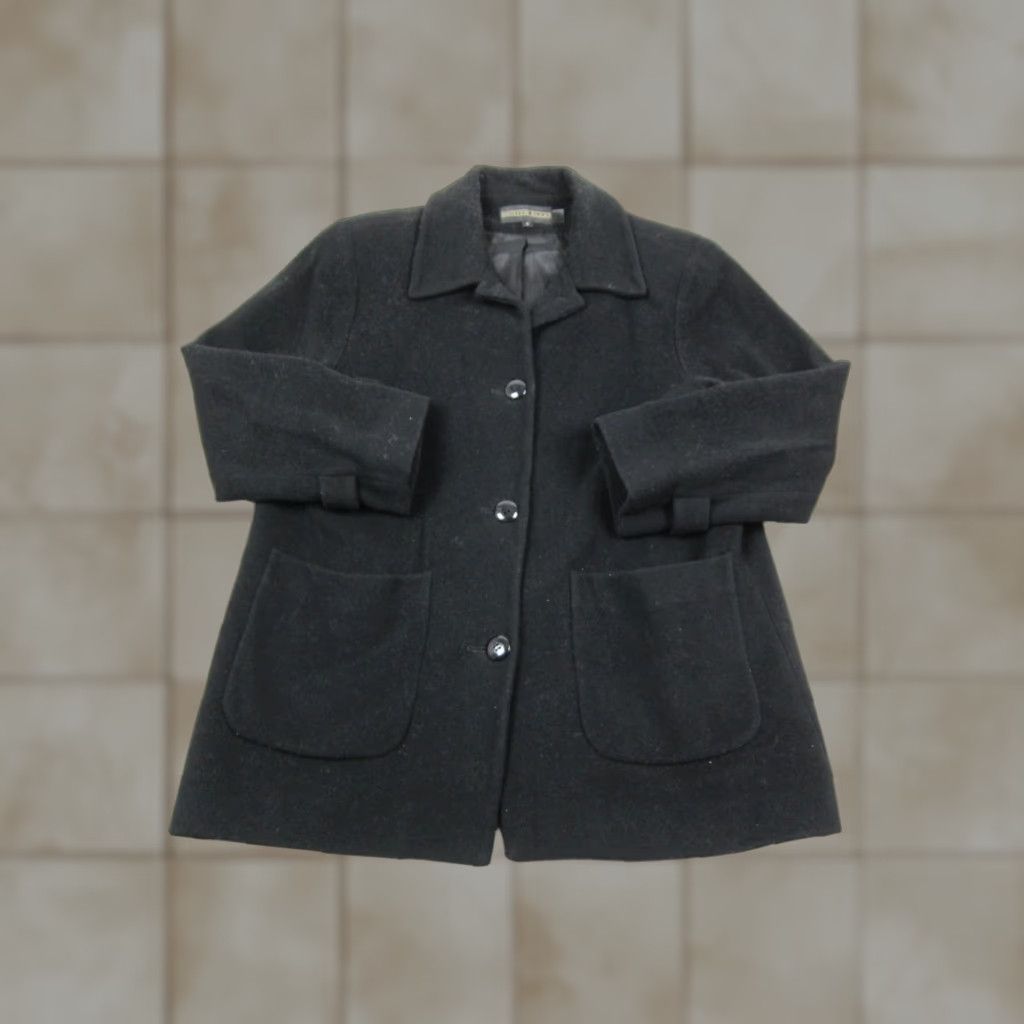 Vintage Kristen Blake Jacket Womens S Black Wool Peacoat Button Front Classic Jacket Coat Size S / US 4 / IT 40 - 1 Thumbnail