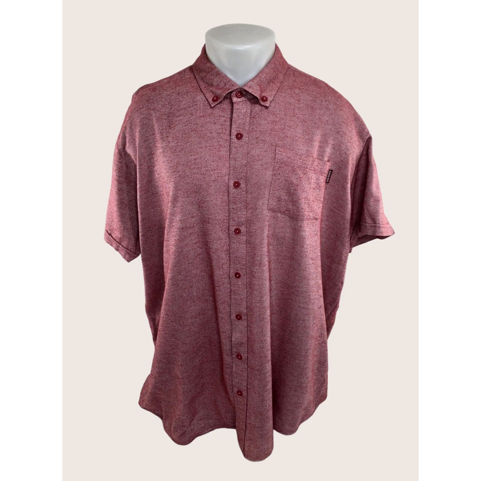 Vintage KING RANCH Shirt Western Short Sleeve 2XL Heather Red Men Size US XXL / EU 58 / 5 - 1 Thumbnail
