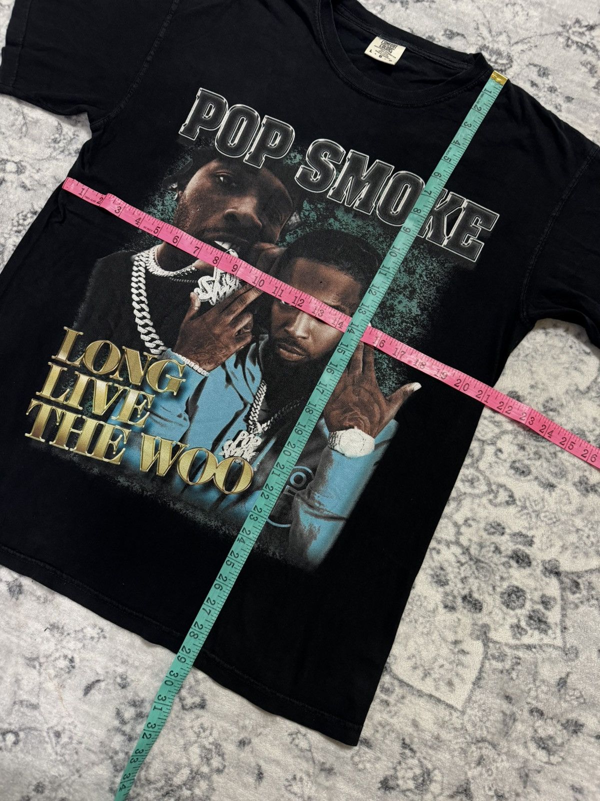 Rap Tees POP SMOKE LONG LIVE THE WOO HIP HOP TEE Size US L / EU 52-54 / 3 - 7 Thumbnail