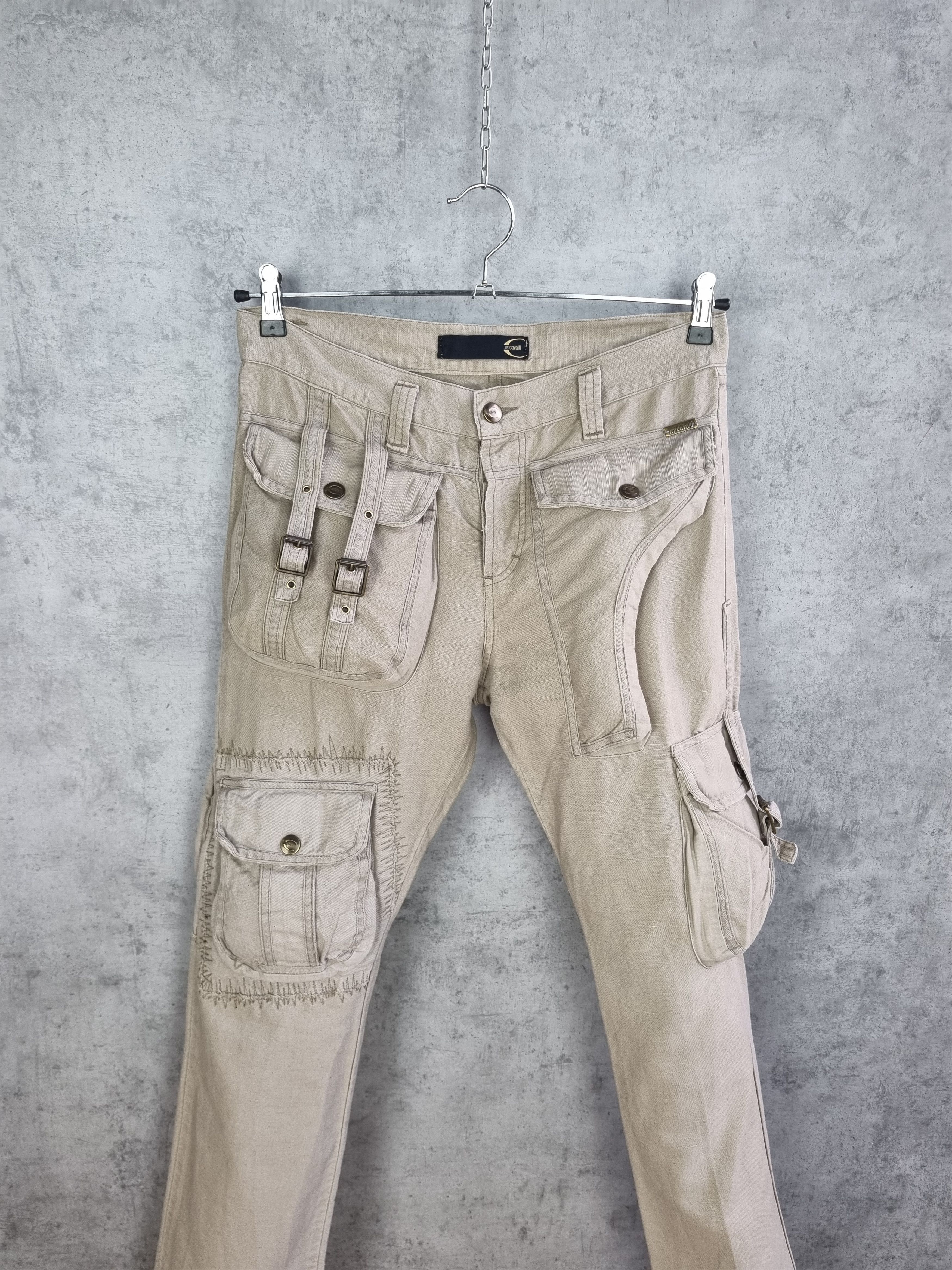 Just Cavalli 2006 Just Cavalli Cargo Gun Pocket Utility Linen Pant Size US 30 / EU 46 - 1 Thumbnail