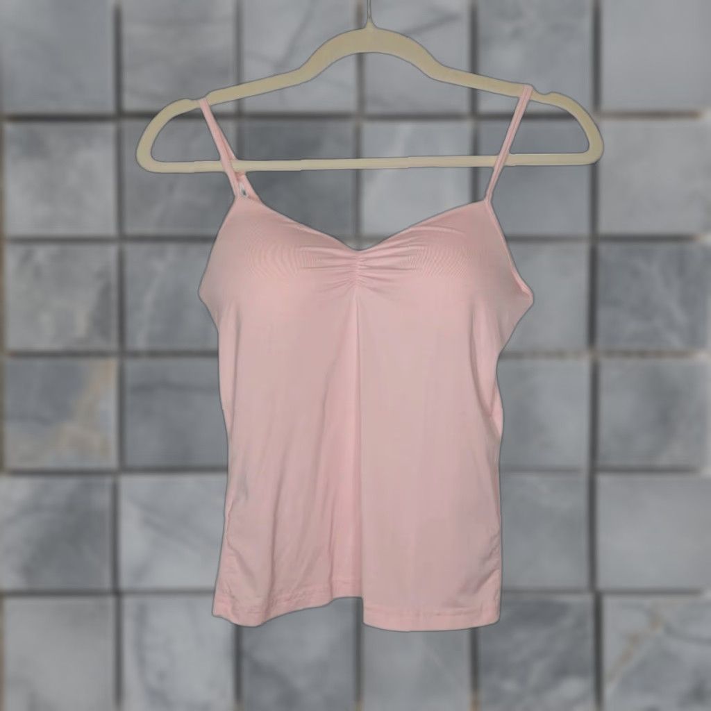 Energie VINTAGE Energie Pink Padded Cami Shelf Bra Tank Top Fairy Streetwear M Pink Tank Womens Size M / US 6-8 / IT 42-44 - 1 Thumbnail