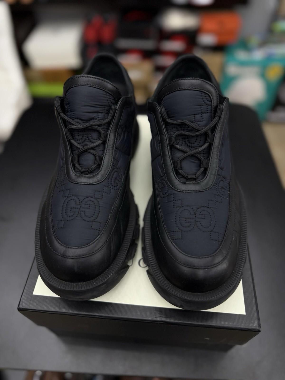 Gucci Gucci Nylon Monogram Calfskin Loafers Sneakers 10G/10.5US Size US 10.5 / EU 43-44 - 4 Thumbnail