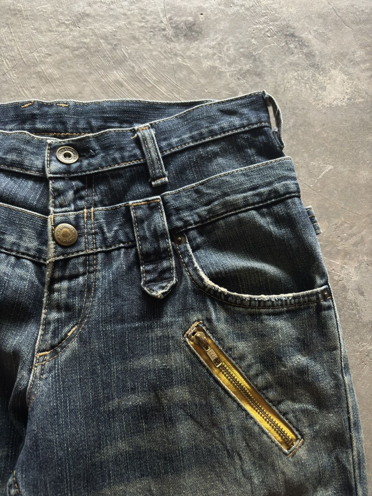 Japanese Brand DOUBLE WAIST WRANGLER japanese punk grunge ppfm style Size US 32 / EU 48 - 7 Thumbnail