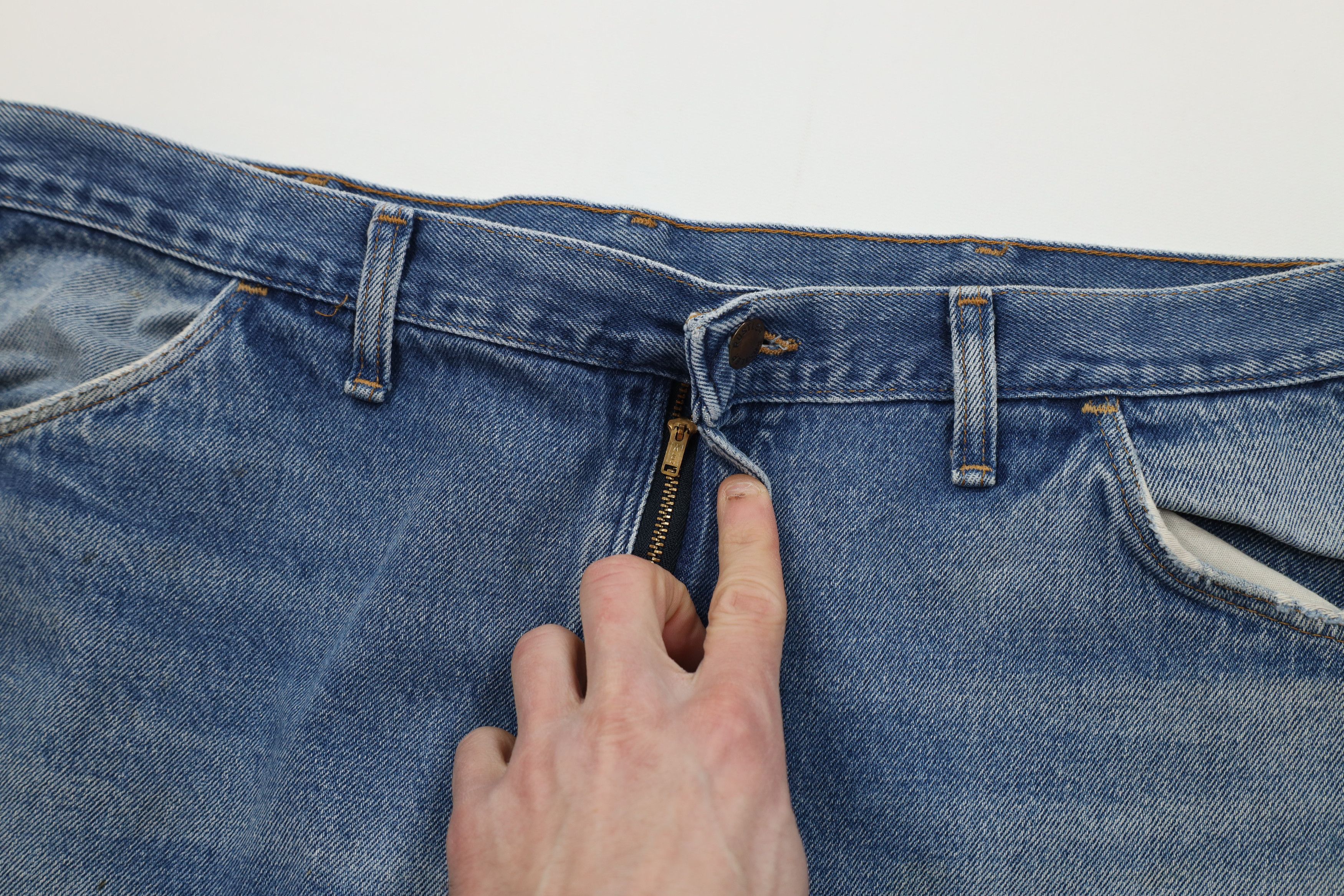 Vintage Vintage 70s Streetwear Flared Bootcut Denim Jeans Blue USA Size US 40 / EU 56 - 10 Thumbnail