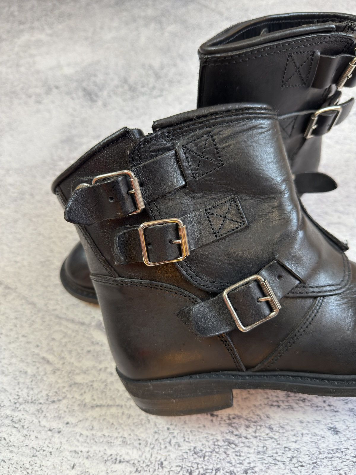Golden Goose Golden Goose Noha Triple Strap Biker Boots Black Leather Size US 10 / IT 40 - 6 Thumbnail