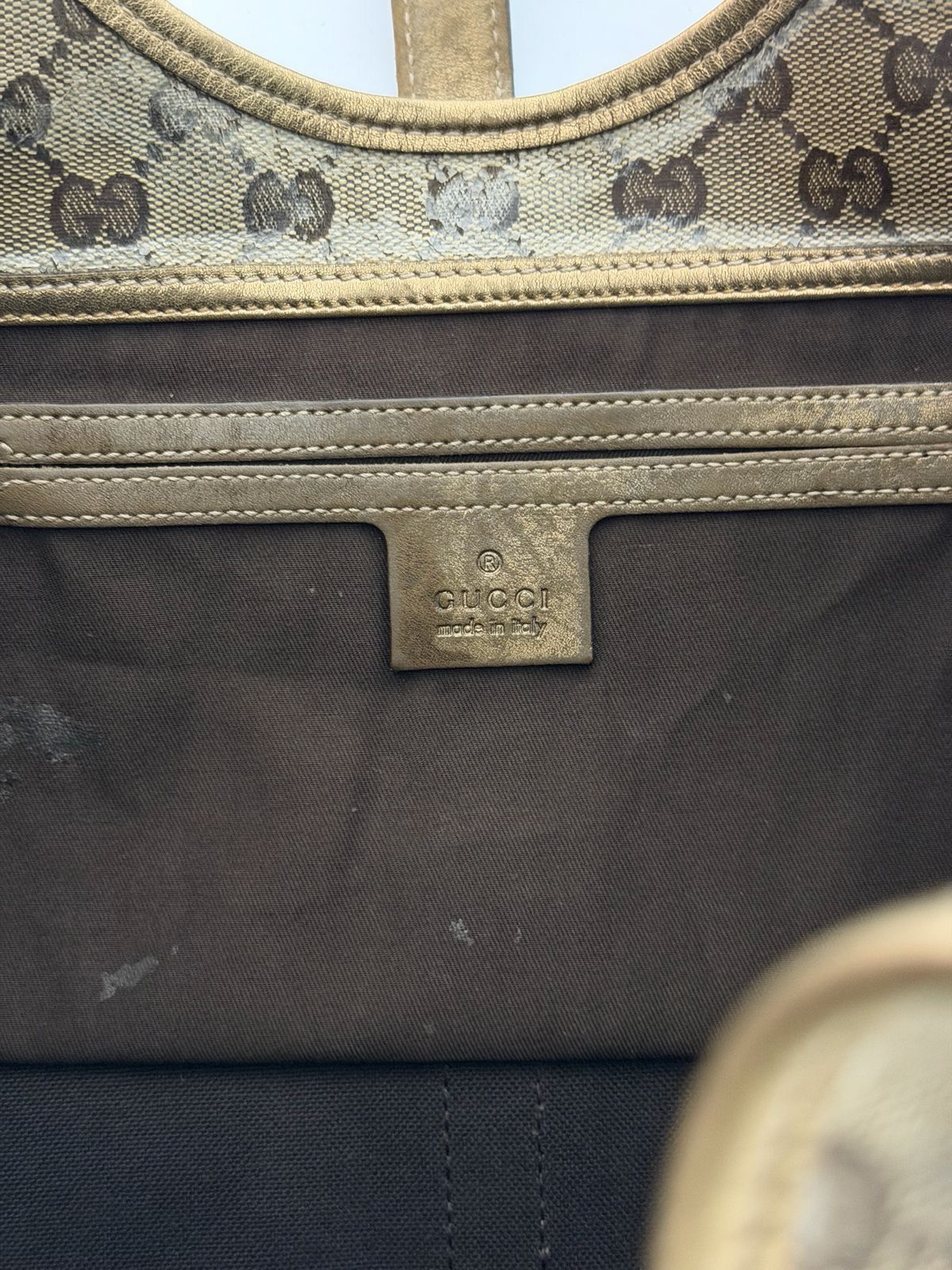 Gucci Gucci Gold GG Crystal Canvas Medium Joy Shoulder Bag Size ONE SIZE - 7 Thumbnail