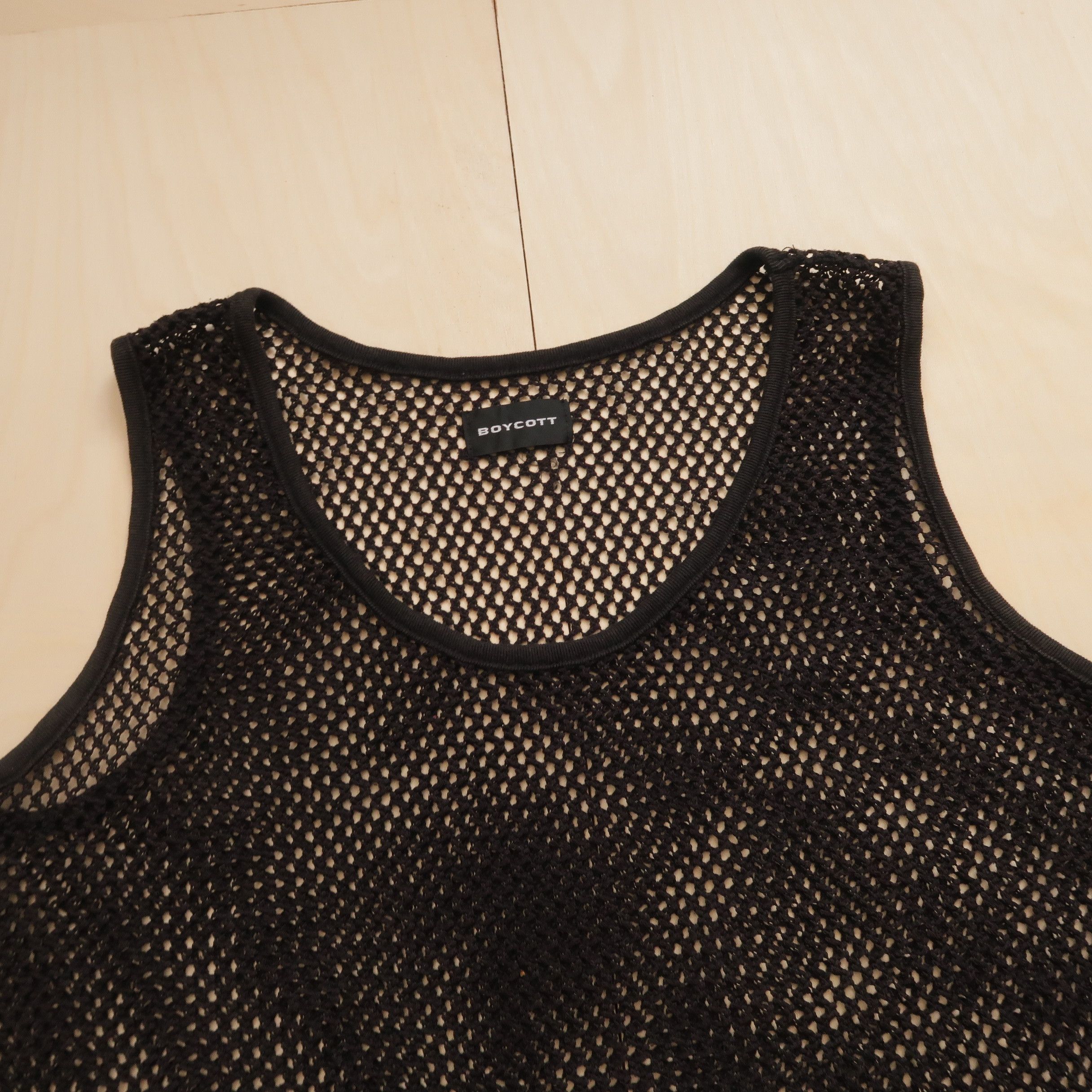 Japanese Brand 1990s Boycott Mesh Black Vest Size US M / EU 48-50 / 2 - 3 Thumbnail